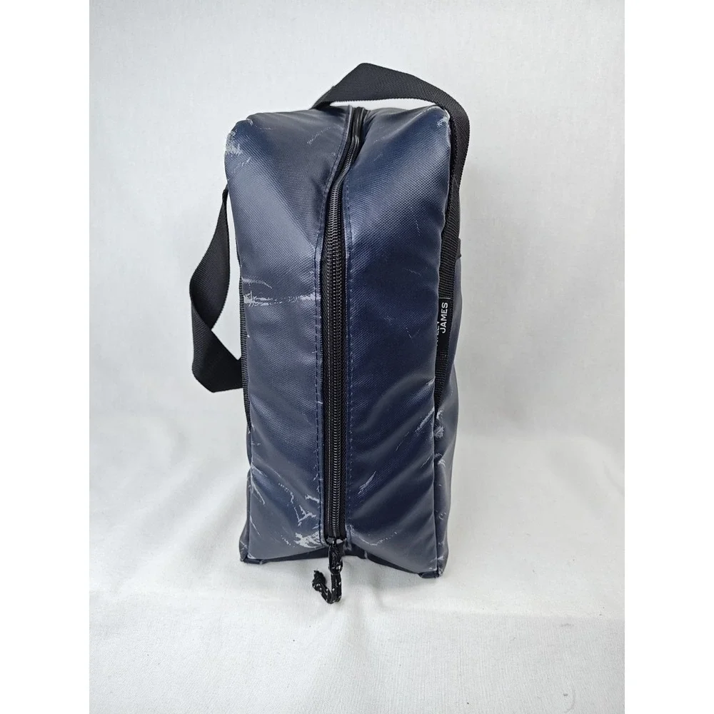 Atley James Blue Square Cooler Lunch‎ Bag Sack Insulated Zip Closure